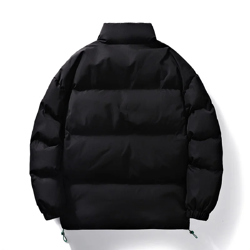 Harajuku Mužov Zimné Čalúnená Vatovaný Kabát S Hrúbkou Vertikálne Golier Trend Y2k Módne Voľné S Chlebom A Dole Vatovaný Kabát Zimný2
