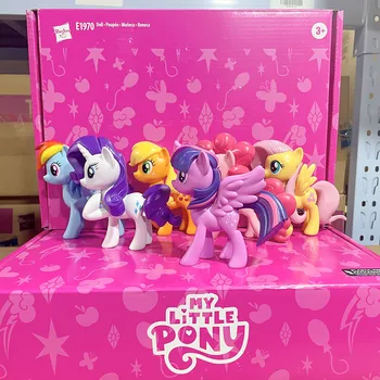 Hasbro Môj Malý Pony Stretnúť Hrivy 6 Poníky Twilight Sparkle Rainbow Dash Rarita Bábika Darčeky Toy Model Anime Postavy Zbierať
