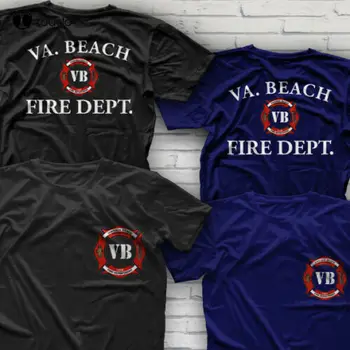 Hasič Virginia Beach hasiči T-Tričko Black Navy Tričko Pre Ženy Vlastné Aldult Teen Unisex Xs-5Xl Bavlna Nový Čaj