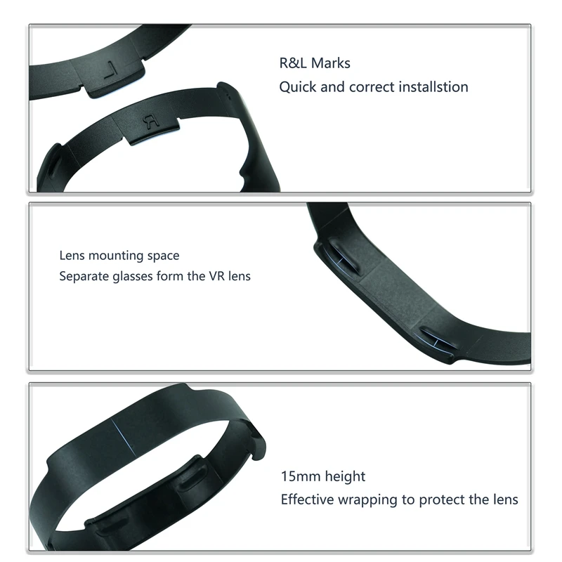Headset Blízkosti Vidiaci Rám, Čierne Rámy Jednoduchá Inštalácia Objektív Anti-Modré Svetlo Snap Rýchlu Demontáž Pre Sony PS VR21