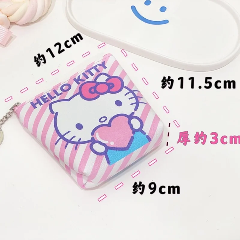 Hello Kitty Kawaii Mince Peňaženky Sanrio Roztomilý Držiteľov Karty Keychain Tašky Moje Melódie Puding Kuromi Deti Veľkoobchod Kabelky Roztomilý Peňaženky2