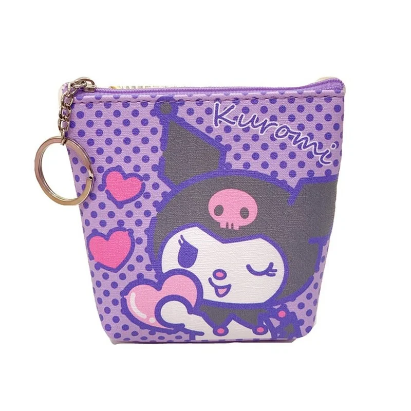 Hello Kitty Kawaii Mince Peňaženky Sanrio Roztomilý Držiteľov Karty Keychain Tašky Moje Melódie Puding Kuromi Deti Veľkoobchod Kabelky Roztomilý Peňaženky4