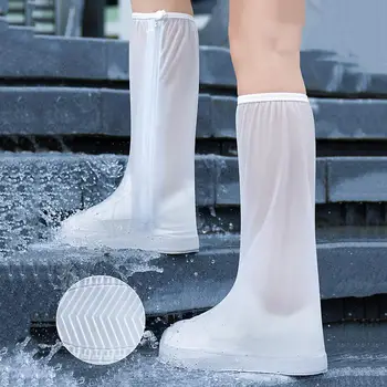 High-tube Dážď Obuvi Zahŕňa Anti-slip Pribrala Unisex Dvojité Vrstva Ochrany Nepremokavé PVC Zips Dizajn Dážď Boot Zahŕňa