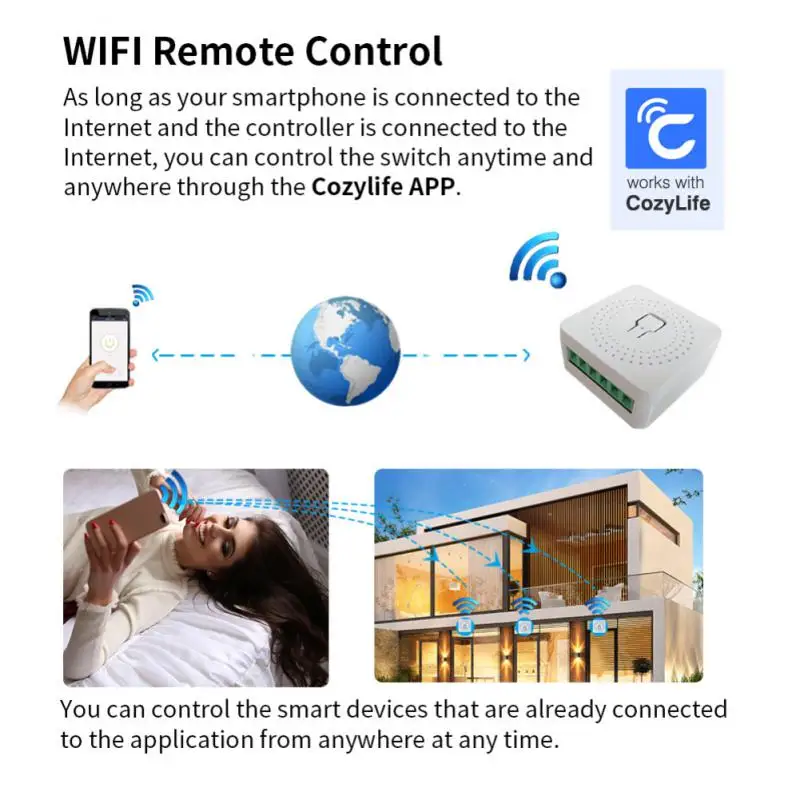 Homekit Smart Home WIFI Istič Domov Elektrické Relé Prepínač WIFI 16A 2-Pásmový Bezdrôtový Automatizačné Modul Časovač Ovládanie3