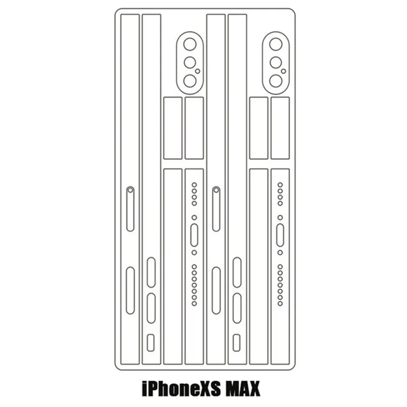 Horúce! Ultra-tenké Nálepka Pre IPhone X XR XS MAX Transparentné Hranice Strane Nálepky na IPhone 11 Pro Max 8 8 Plus Ľad Späť Film5