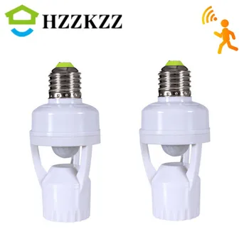 HZZKZZ E27 LED lampa Base Držiak na Smart Svetlo, Žiarovka, Spínač, 110V-240V PIR Indukčné Infračervený Snímač Pohybu Pätice Adaptéra Konvertor