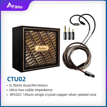 iKKO CTU02 Vyvážené Kábel MMCX/0.78 mm 2Pin Slúchadlá Upgrade Káble In-ear Monitor 145um 2,5 mm, 3,5 mm 4.4 mm Káblové Slúchadlá