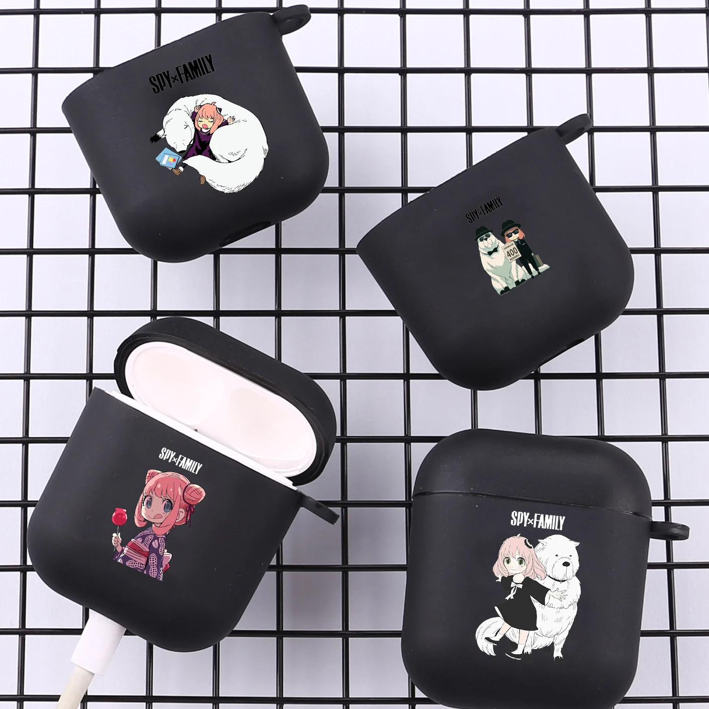 Japonsko Spy × Rodiny Anime S Hákom pre Apple Airpods 2 1 Slúchadlá Prípadoch Accessorie Silikónové puzdro Pre Airpod Pro 3 Pro2 Kryt0