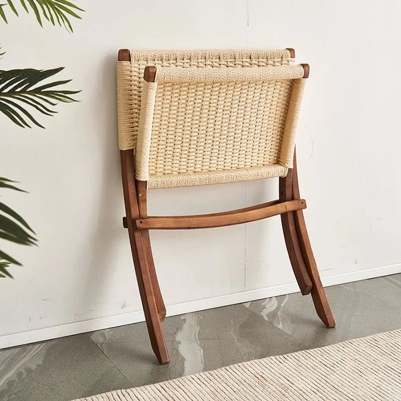 Japonský ratan Skladacie stoličky balkón voľný čas kresle jednoduchý moderný jediný ratan stoličky v domácej pobyt krytý lenivý stoličky3