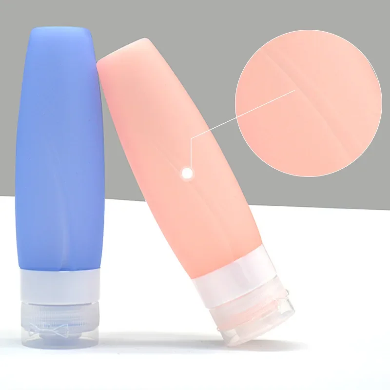 Japonský Semi-transparentné Silikónové Fľaša Cestovná Fľaša Nastaviť toaletnými Skladovanie Fliaš Jednoduché a Prenosné1