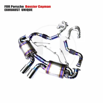 JEDINEČNÝ Výfukového potrubia Downpipe pre Porsche Boxster Cayman 981 Auto Príslušenstvo S katalyzátora Hlavičky Bez mačka rúry