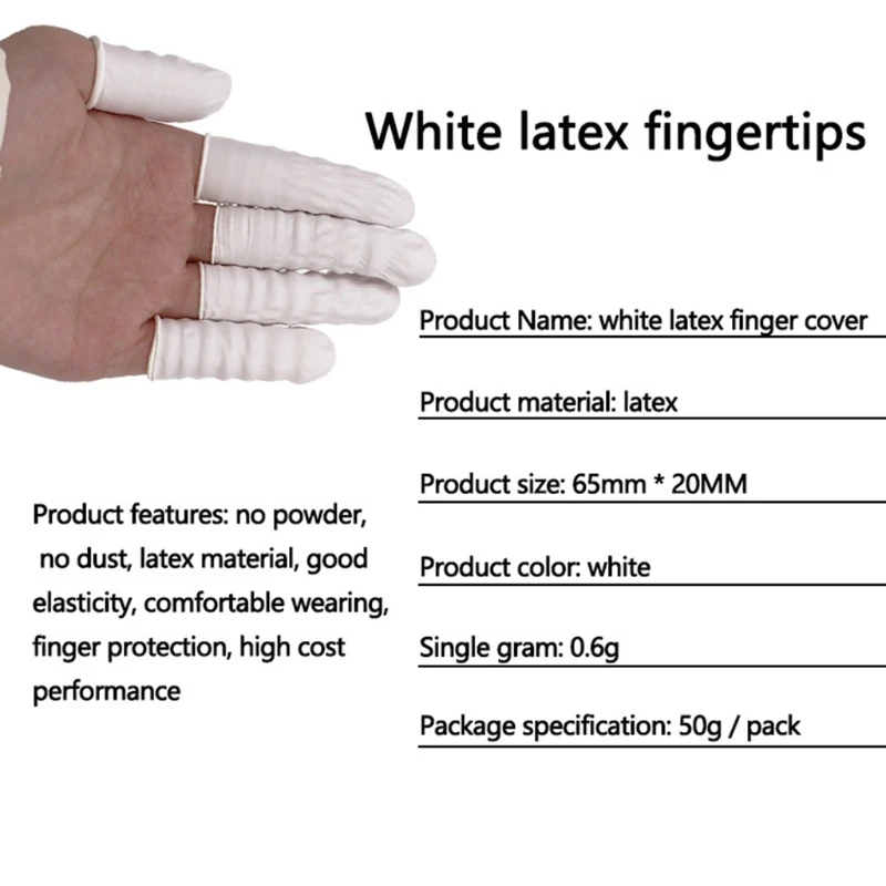 Jednorazové Krásy Prst Postieľky Odolný Prírodný Latex Prst Kryt Praktický Dizajn Make-Up Strane Chránič Nastaviť Rukavice Nástroje5