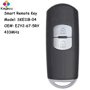KEYECU Inteligentné Diaľkové Ovládanie Auta Kľúč S 2 Tlačidlami 433MHz pre Mazda CX-9 CX-7 MX-5 MIATA obdobie 2010-2015 Fob SKE11B-04 EJY2-67-5RY