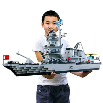Kompatibilné s Lego Vojenské Námorníctvo Loď Stavebné Bloky WW2 Heavry Nádrž Aircrafted Dopravcu Armády Tehla Hračky pre Chlapcov