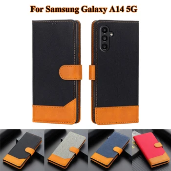 Kože Flip puzdro Pre Samsung Galaxy A14 5G Peňaženky Kryt Pre Coque Samsung Galaxy A14 2022 чехол на Galaxy A14 4G Telefón Fundas