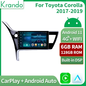 Krando Auto Dotykový Displej Rádia Pre Toyota Corolla 2017-2019 900PX Android Multimediálny Prehrávač GPS Navigátor Inteligentný Systém