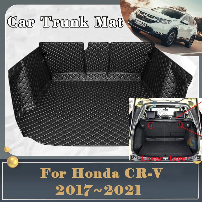 Kufri Mat Na Honda CRV CR-V RW1 RW8 2017~2021 Nečistotami-odolná Úplne Obkolesené Rohož batožinového priestoru Zadné Cargo Zásobník Auto Príslušenstvo0