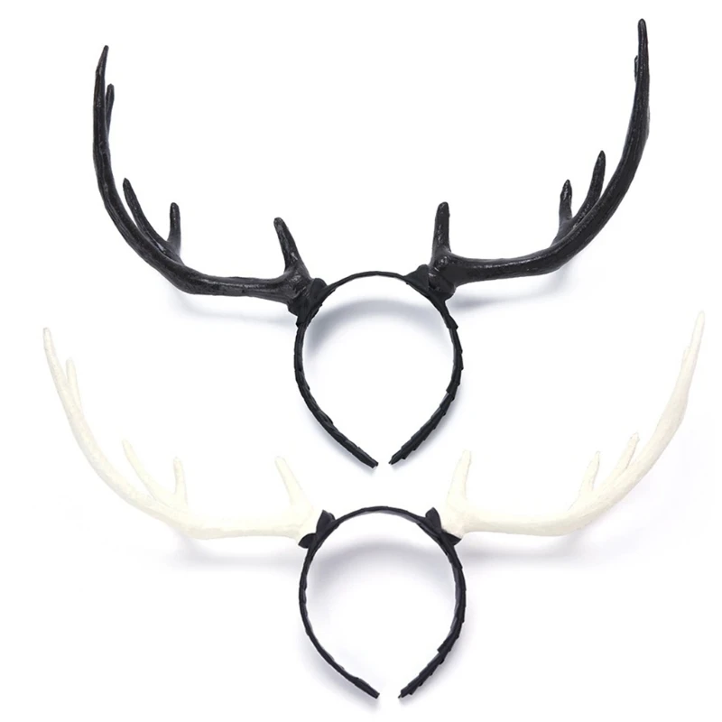 Lesný Roh pokrývku hlavy Parohy Hairband Non Slip Elk Headpiece Foto Rekvizity Maškarný Halloween Vianoce Príslušenstvo M6CD0