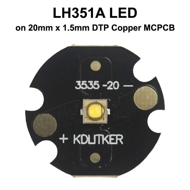 LH351A Teplá Biela 2700K CRI90 SMD 3535 LED Žiarič na KDLitker DTP Medi MCPCB Baterka DIY Perličiek Pochodeň Žlté Svetlo Vysoké CRI4