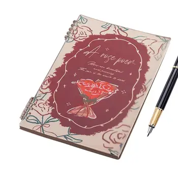 Loose Leaf Notebook 60 Listov Naplniteľné Cestovné Vestník B5 Rose Kryt Romantický Binder Vestník Denník Vestník Plánovanie Notebook