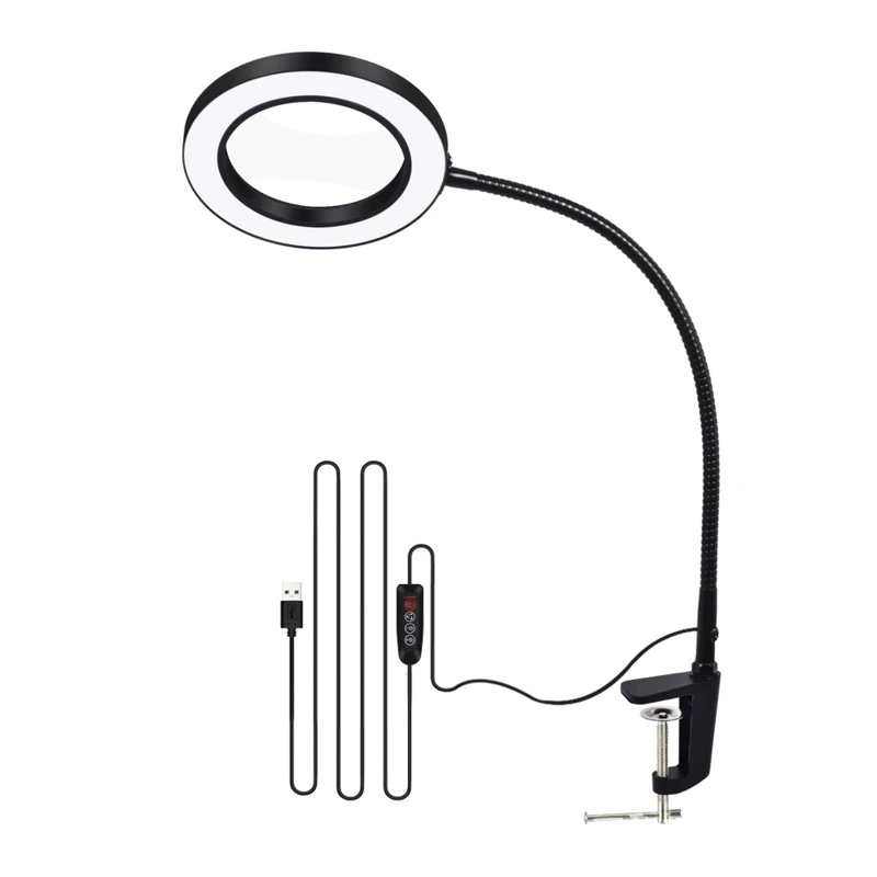Lupa Stolná Lampa LED Sklo Gooseneck Zbrane pre Domácej Dielni v Blízkosti Dropship2