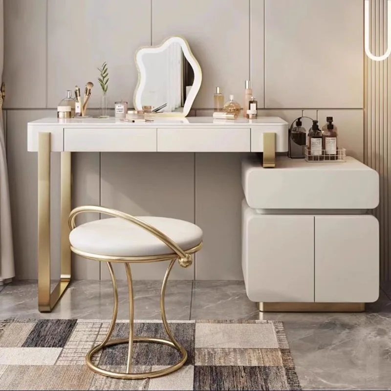 Luxusné Nordic Toaletný Stolík Márnosť Zásuvky Spálňa Skladovanie Make-Up Tabuľky Organizátor Meuble De Rangement Nábytok Do Obývacej Izby1