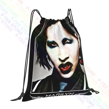 Marilyn Manson Americká Heavy Metal Hard Rock Šnúrkou Tašky Tašky Roztomilý Plážová Taška Gymnast Taška Na Koni Batoh