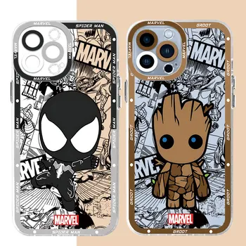 Marvel Spider Man Groot Telefón puzdro pre Samsung Galaxy A02 A20s A03 A03s A51 A50 A50s A31 A10s A71 A10 A11 A30 A20 Kryt