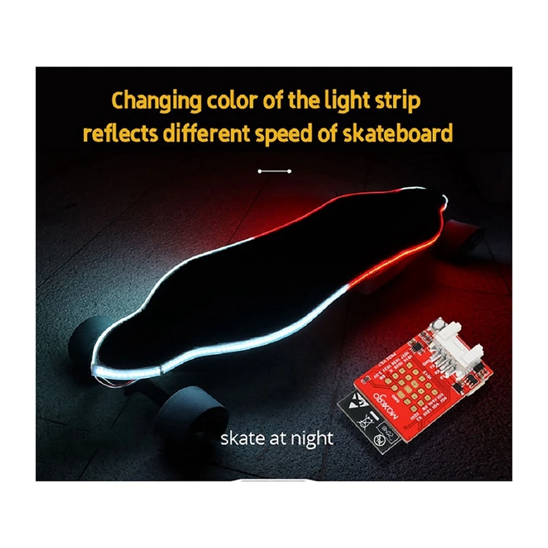 MAXKGO ESK8 RGB Svetlo Radič Pre Elektrický Skateboard Kompatibilný S VESC/FSESC/Focbox LED Pásy Radič Časti2