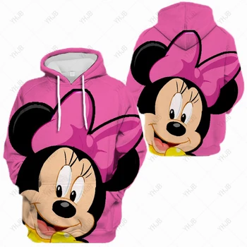 Mickey Mouse Mužov Nadrozmerná Hoodie Disney 3D Tlač Komiksu, Anime, Oblečenie Pre Chlapca, Dievča Deti Streetwear Ženy, Mikiny