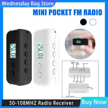 Mini Vreckový FM Rádio, Prenosné 50-108MHZ Rádio Prijímač, MP3, Digitálny Záznamník Podpora TF Kariet Bluetooth Darček Pre starších