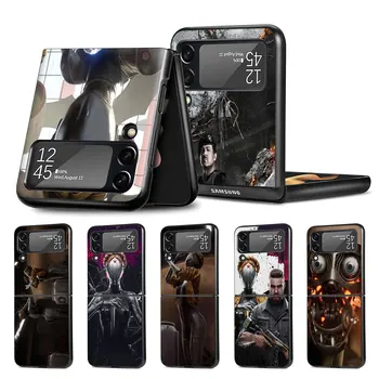 Mobilný Telefón puzdro pre Samsung Galaxy Z Flip4 Flip3 5G Black Coque Z Flip 4 3 Pevného PC Luxusné Kryt Zflip3 Funda spoločenstva pre Atómovú Srdce Hra