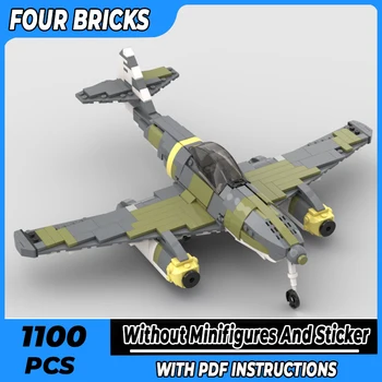 Moc Tehly Vojenské Modelu Lietadla Messerschmitt Me 262 Technológie Modulárny Bloky Darčeky, Hračky Pre Deti DIY Montáž