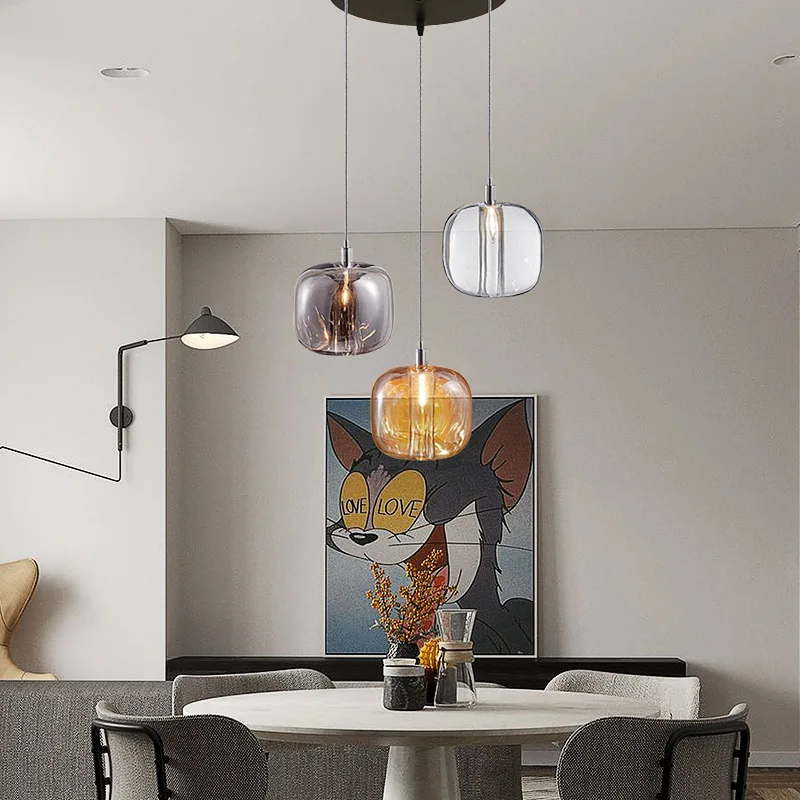 Moderné LED Schodisko Luster Luxusné Domova Vnútorné Osvetlenie Zariadenie Tvorivé Amber/Údená Gray/Clear Crystal Visiace Lampy3