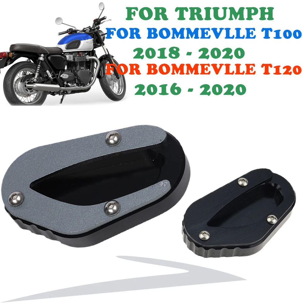 Motocyklové Príslušenstvo Stojan Nohy Strane Stojan vhodný na TRIUMF Bonneville T100 T120 2016 - 2020 Rozšírenie Pad Doska zväčšovacieho prístroja0