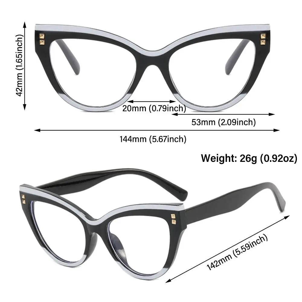 Móda Počítač Okuliare Okuliare Proti UV Cat Eye Non-Predpis Rám Anti-modré Svetlo Okuliare Ženy Falošné Okuliare5