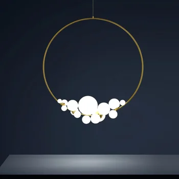 Nordic LED Zlatý Luster Jedáleň, Kuchyňa Ostrov Visí svetlá Obývacia izba Domáce dekorácie, svietidlá