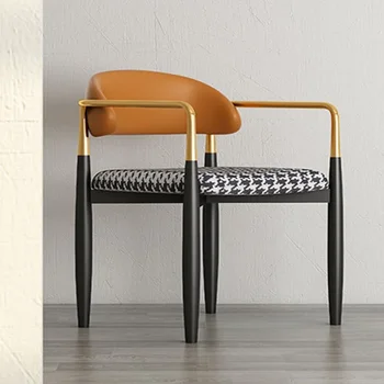 Nordic Luxusné Jedálenské Stoličky Kreatívny Dizajnér Voľný Čas Minimalistický Železa Jedálenský Stolička, Kreslo Cadeira De Jantar Domácnosti