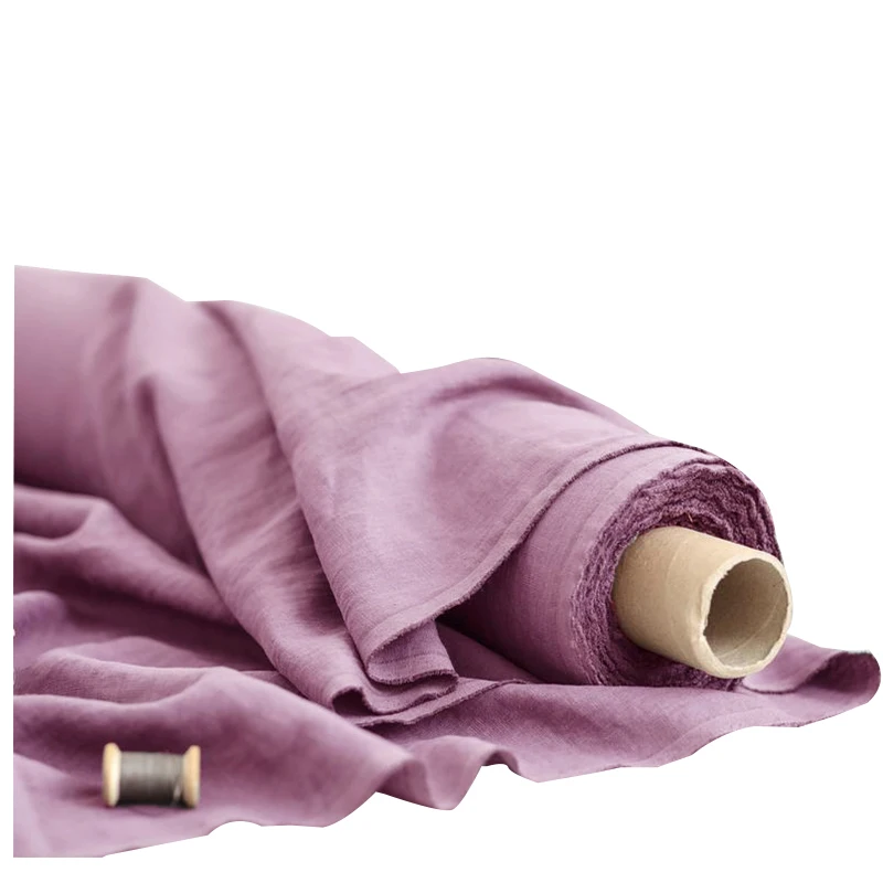 Nordic Štýl Bavlna Line Textílie Farbou Vysoký Stupeň Textúra 100% Ľan Tkaniny Obrus Vankúš Materiál 280*10 cm4