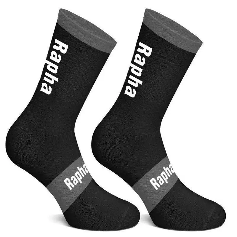 Nové Rap Cyklistické ponožky 2021 4 Farebný Prúžok Cyklistické Ponožky Mužov a Žien Wearproof Cestnej Bike Kompresné Ponožky Námornícka modrá2