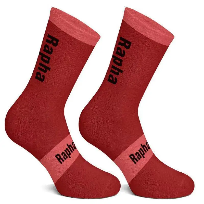 Nové Rap Cyklistické ponožky 2021 4 Farebný Prúžok Cyklistické Ponožky Mužov a Žien Wearproof Cestnej Bike Kompresné Ponožky Námornícka modrá4