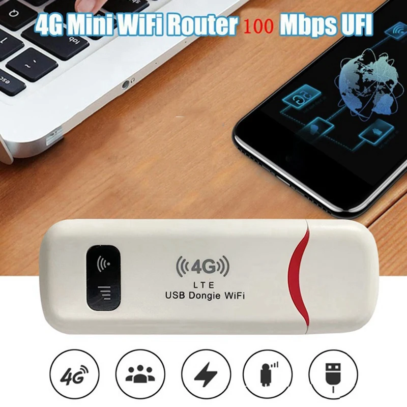 NÁRAST-4G LTE Bezdrôtové pripojenie USB Dongle Mobile Hotspot 150Mbps Modem Stick Sim Kartu Širokopásmového Mobilného pripojenia Mini 4G Router pre Auto Office5