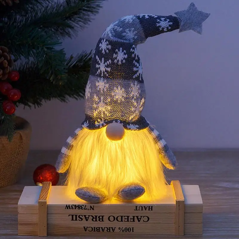 Osvetlené Vianočné Trpaslíci Dekorácie Swedish Language Oblečenie Pre Bábiku Stolné Dekorácie Elf Stôl Dekor Batérie Prevádzkované Domova3