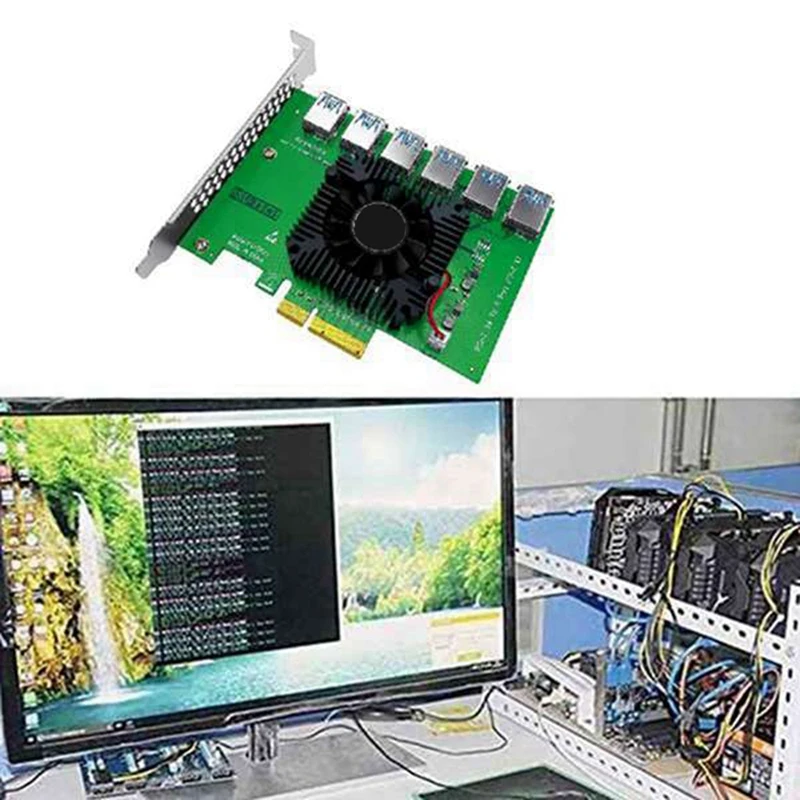 PCIE Stúpačky PCI-E 1 Až 6 Stúpačky Karty PCI Express X16 Extender USB 3.0 Kábel SATA Do 6Pin Výkon Pre Video Karty 0,6 M2