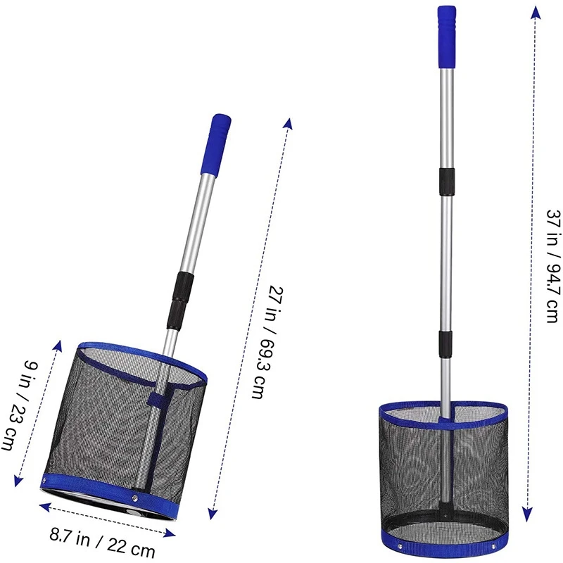 Pingpong Retriever Stolný Tenis Picker Kontajner Prenosné Vybrať Čistého Vrecka Prípravný Nástroj Pre Loptu(Modrá)4