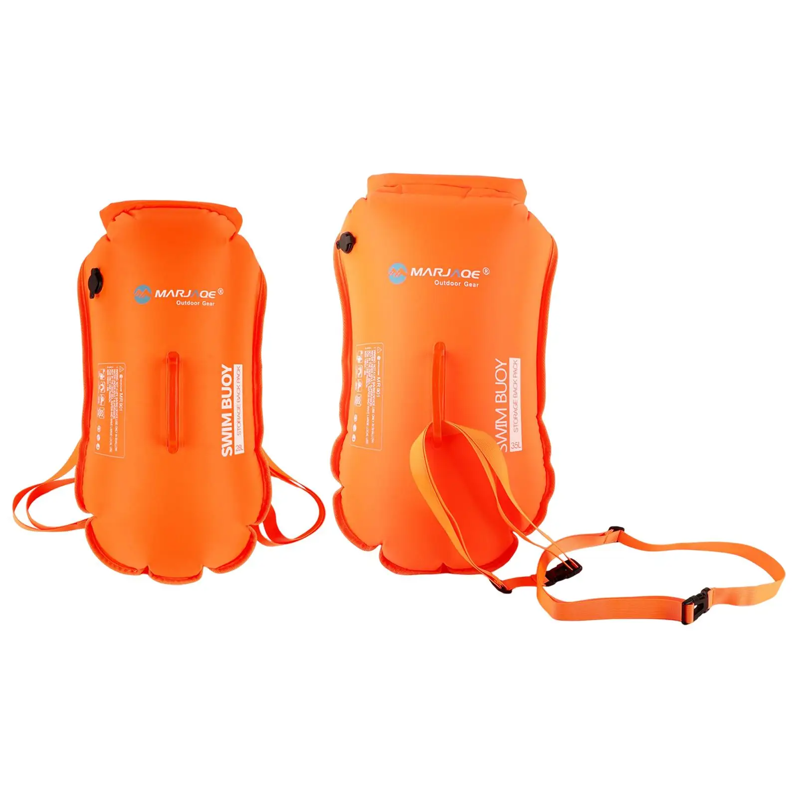 Plávať Boja Plávať Dvojité airbag Nafukovacie pre Triatlonistov Cestovné Rafting Snorkelers0