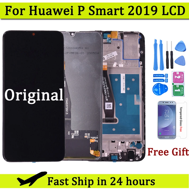 Pre Huawei P Smart 2019 LCD Displej s Dotykovým displejom Digitalizátorom. S montážou Rámu Pre P smart 2019 Opravy Časť0