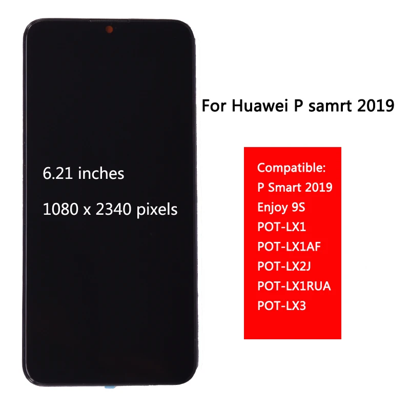 Pre Huawei P Smart 2019 LCD Displej s Dotykovým displejom Digitalizátorom. S montážou Rámu Pre P smart 2019 Opravy Časť1