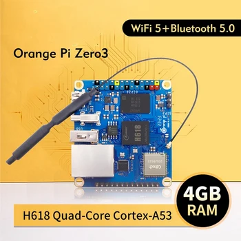 Pre Orange Pi Nulu 3 4 gb RAM Jednom palubný Počítač Allwinner H618 Čip Wifi LPDDR4 Gigabit Nulu 3 4GB Rozvoj Predstavenstva Častí