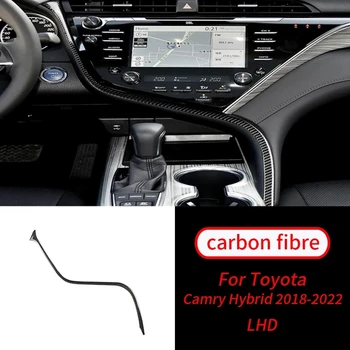 Pre Toyota Camry 2018-2022 Reálne Uhlíkových Vlákien Auto Control Center Trim Pásy Auto Interiérové Doplnky